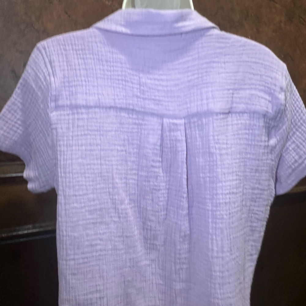 NWT SIZE L Pink Rose Light Purple Button-Down Shirt - Picture 5 of 10